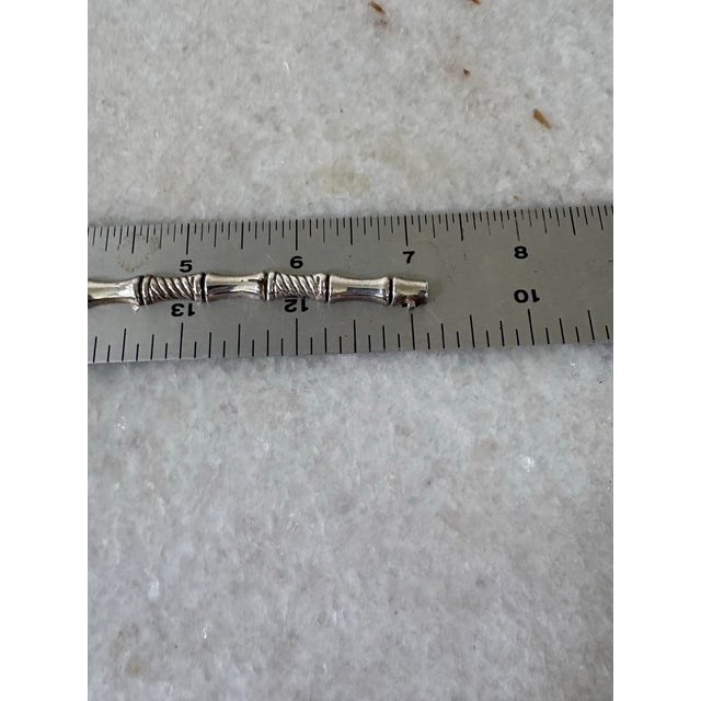 Sterling Silver Bamboo Link Bracelet For Sale In New York - Image 6 of 6