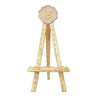 Vintage Italian Florentine Gilt Wood Display Easel For Sale