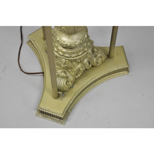 Vintage Victorian Lighted Podium Metal Column Pedestal Base Lectern Book Stand For Sale - Image 18 of 18
