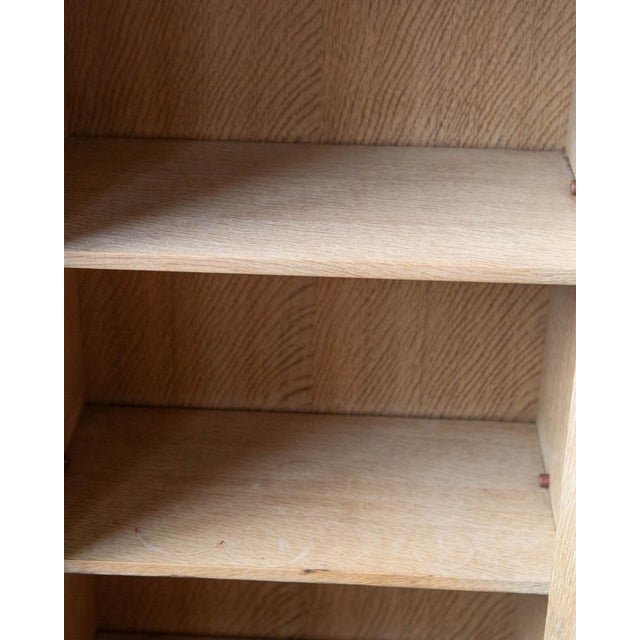 Danish Oak Bookcase Cabinet, C. 1970s For Sale - Image 12 of 14