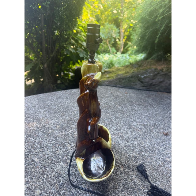VTG MCM Phil Mar 1950s Leaping Deer Tv Lamp Planter For Sale - Image 4 of 7
