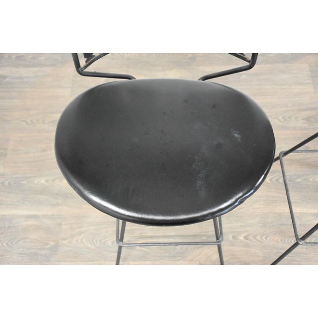 1970s Arthur Umanoff Style Black Bar Stools - A Pair For Sale In Boston - Image 6 of 8