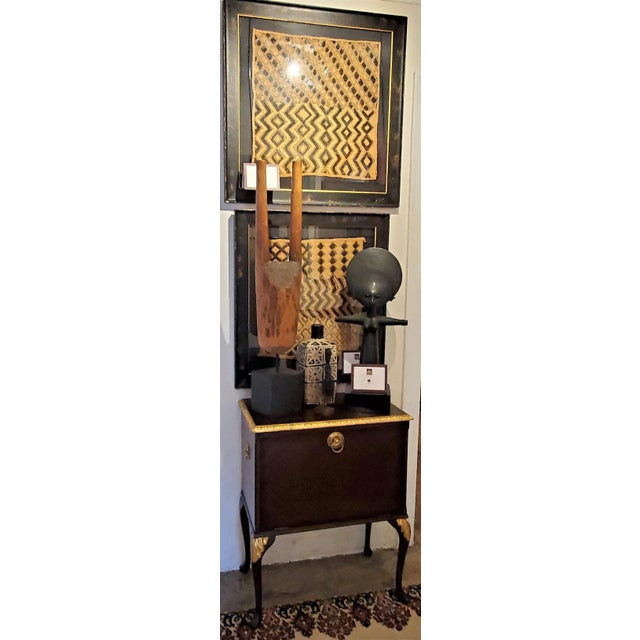 African Vintage African Mounted Wooden Sculpture For Sale - Image 3 of 13