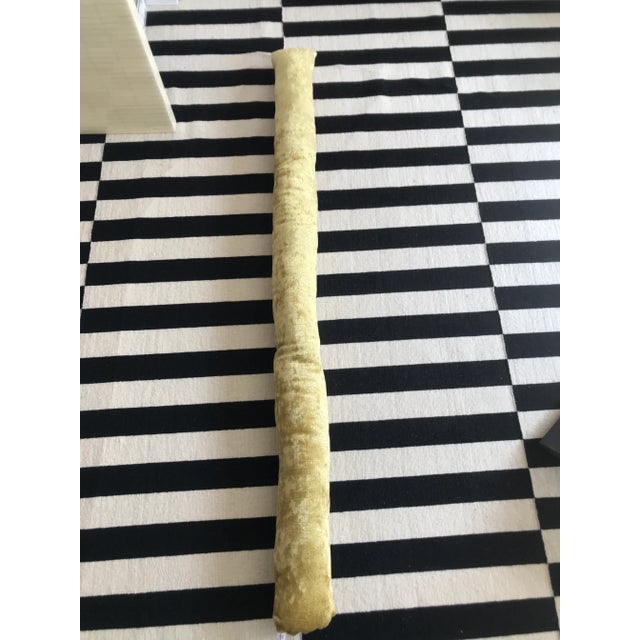 Modern Tubular Knot Pillow in Golden Alligator For Sale - Image 4 of 10