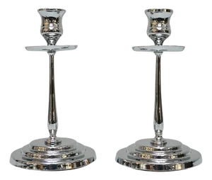 Art Deco Candlesticks, 1930s, Set of 2