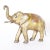 Mid 20th Century Anglo Indian Cast Brass Elephant With Enamel For Sale - Image 5 of 8