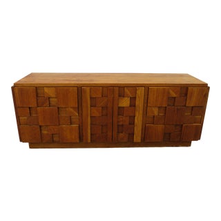 Lane Furniture Brutalist Mosaic Long Dresser For Sale