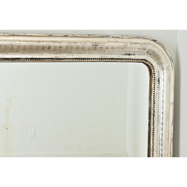 French 19th Century Louis Philippe Silver Gilt Mantel Mirror For Sale - Image 9 of 13
