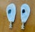 Vintage Organic modern oyster shells lamp finials.