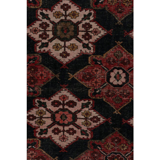 Vintage Persian Shiraz Rug in Red and Black Floral Patterns by Rug & Kilim For Sale In New York - Image 6 of 7