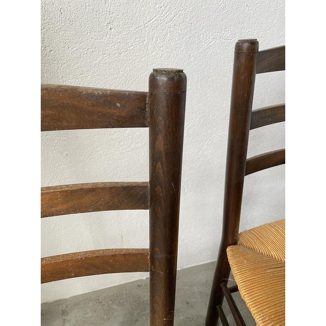 Straw Chairs by Dudouyt, 1950s, Set of 4 For Sale - Image 15 of 18