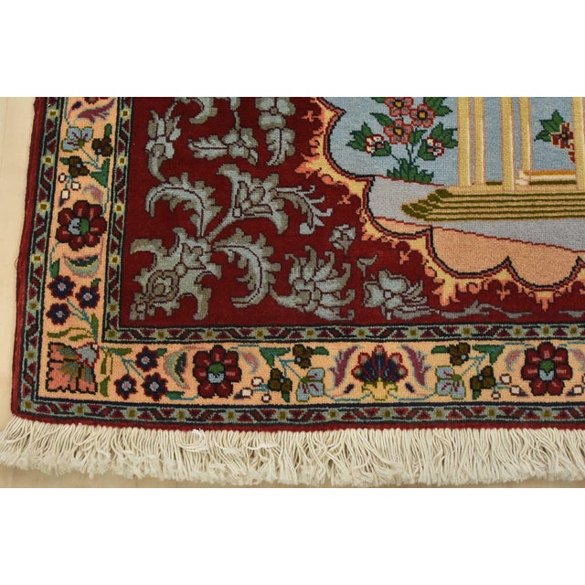 2000 - 2009 Tabriz Rug 2’1” X 3’1” Red Wool Vintage Traditional Hand-Knotted Carpet For Sale - Image 5 of 7