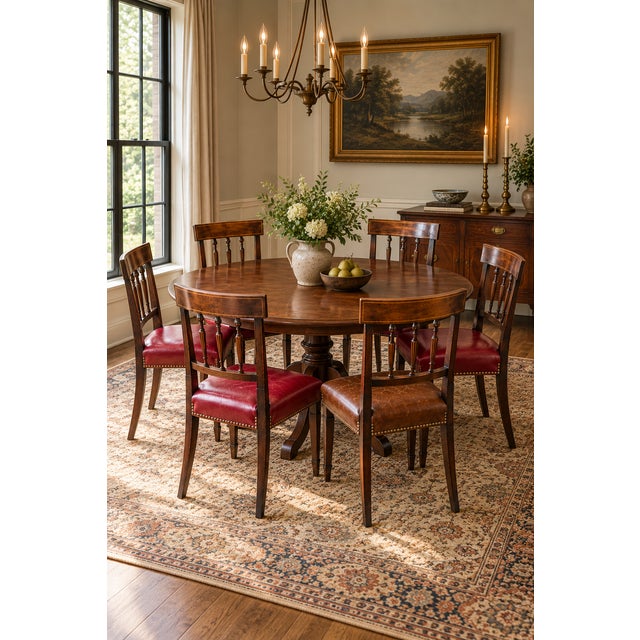 Neoclassical Assembled Set of Six English George III Mahogany Neoclassical Dining Chairs, Four 18th Century For Sale - Image 3 of 10