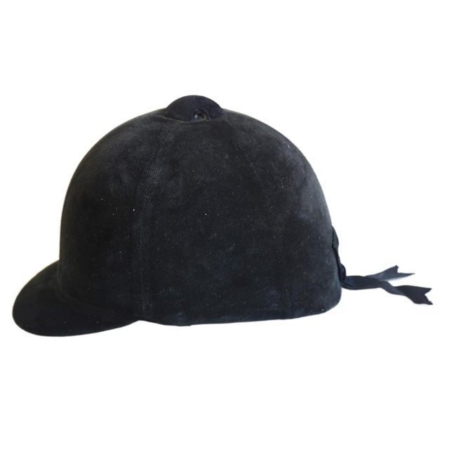 Equestrian Horse Black Velvet English Swain Adeney Brigg Riding Cap Helmet Chairish