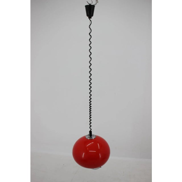 Mid-Century Red Pendant by Guzzini for Meblo, 1970s For Sale - Image 4 of 7