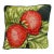 Late 20th Century Needlepoint Strawberry Pattern Pillow For Sale