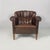 Italian Art Deco brown leather armchairs by Saracchi, 1930s Pair of armchairs in dark brown leather. The backrest are...