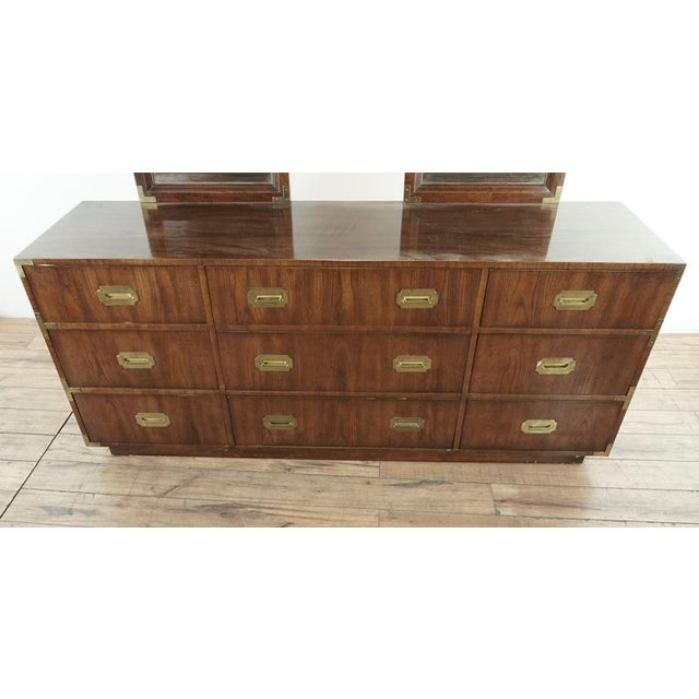 Vintage Dixie Campaigner Dresser With Mirrors Chairish