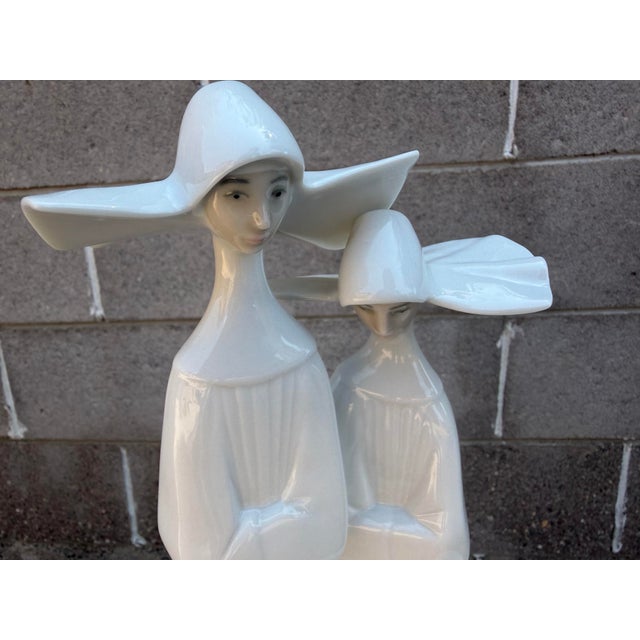 Ceramic Vintage Lladró Retired Porcelain "Nuns" Figurine No. 4611 (Spain, C. 1980s) For Sale - Image 7 of 7