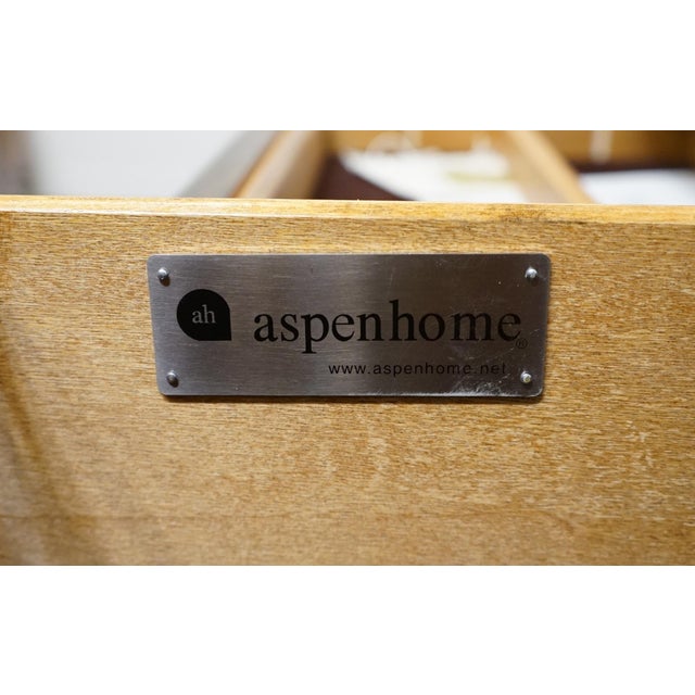 Wood Aspenhome Walnut Contemporary Traditional Style 41" Lateral File Cabinet 124-378 - Molasses Brown Finish For Sale - Image 7 of 12