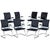 Technical Chromed Steel Desk Armchairs with Black Upholstery, 1980s, Set of 8 For Sale - Image 17 of 17