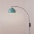 Mid-Century Modern 1960s 18" Black Nickel Sconce by Nova of California - Pool Blue Half Dome Shade, Mid Century Modern, Slide Dimmer For Sale - Image 3 of 7