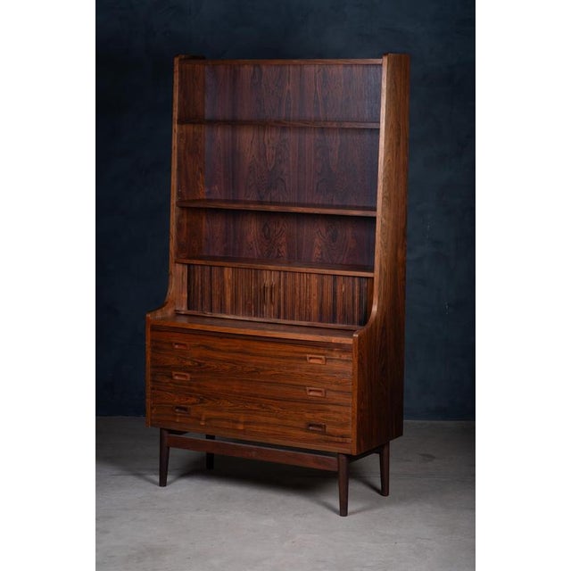Rosewood Bookcase attributed to Johannes Sorth for Nexø Møbelfabrik, 1960s For Sale - Image 3 of 12