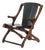 Mid Century Rosewood & Black Leather Folding Lounge Chair by Don Shoemaker For Sale