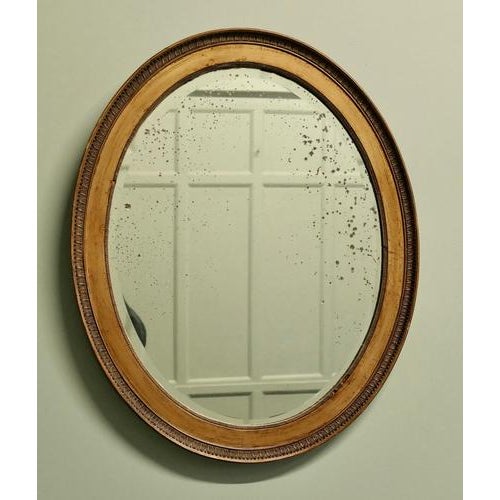 Large Oval Gilt Wall Mirror For Sale - Image 4 of 7