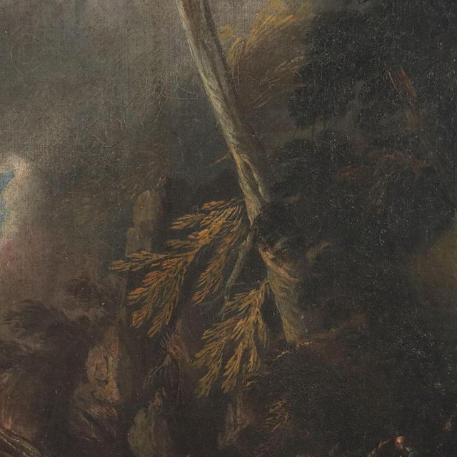 Moses Makes the Water Flow from the Rock, Oil on Canvas, Framed For Sale - Image 9 of 13