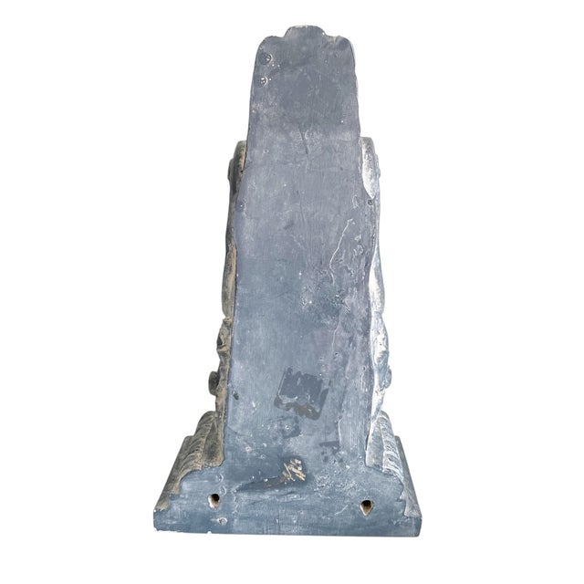 Blue 1990s Acanthus Leaf Extra Large Wall Hanging Corbel For Sale - Image 8 of 12