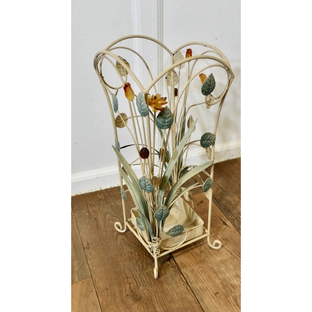 Vintage French Wirework Umbrella Stand, 1930s For Sale - Image 3 of 6
