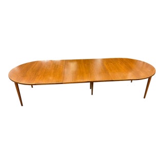 Mid Century Teak Dining Table With 4 Leaves by MM Moreddi Made in Sweden For Sale