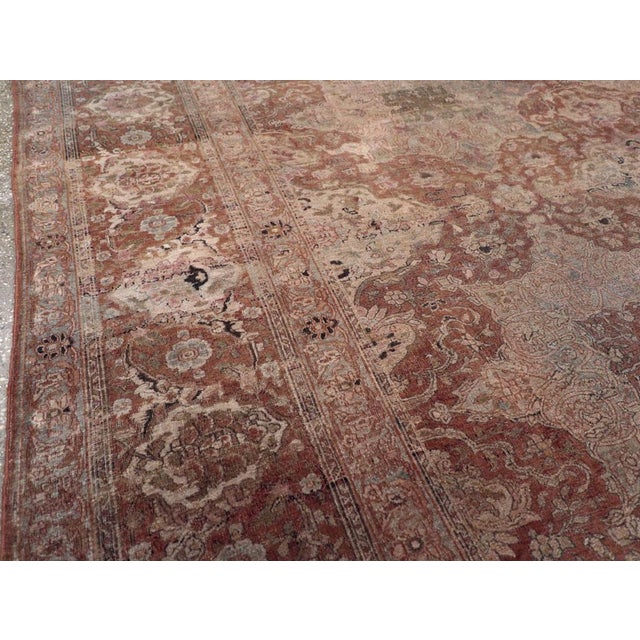 Rustic Galerie Shabab Collection Early 20th Century Persian Isfahan Room Size Carpet For Sale - Image 3 of 8