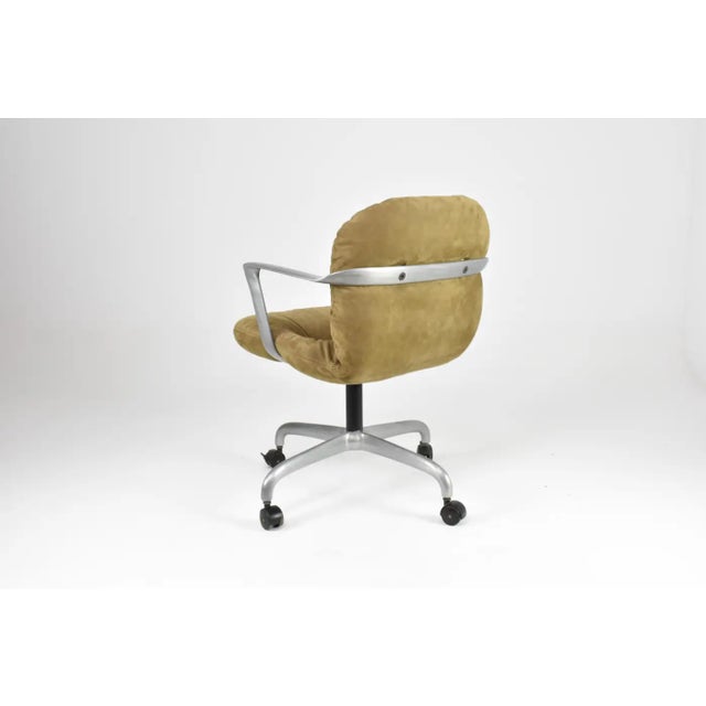 Mid-Century Hannah Morrison for Knoll Suede Office Chair, 1950s For Sale - Image 9 of 10