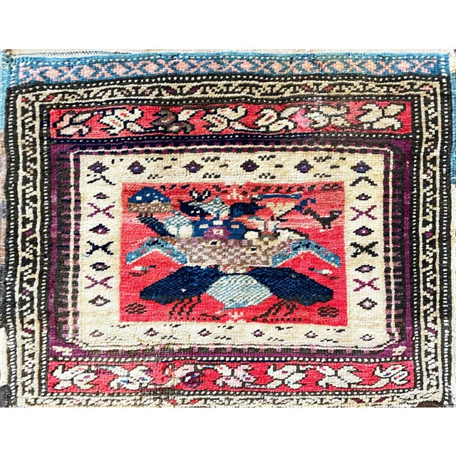 Red Antique Turkish Oushak Yastik Anatolian Rug, Unusual For Sale - Image 8 of 8