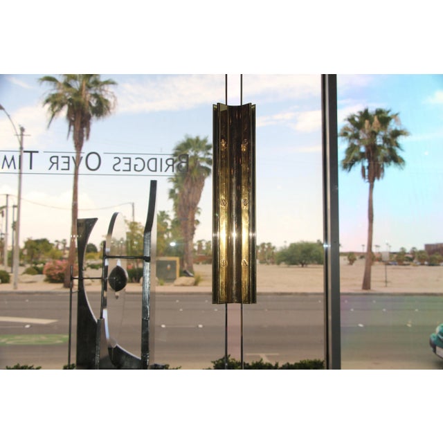 Pace Five-Panel Glass and Brass Hinge Room Divider or Screen For Sale - Image 12 of 13