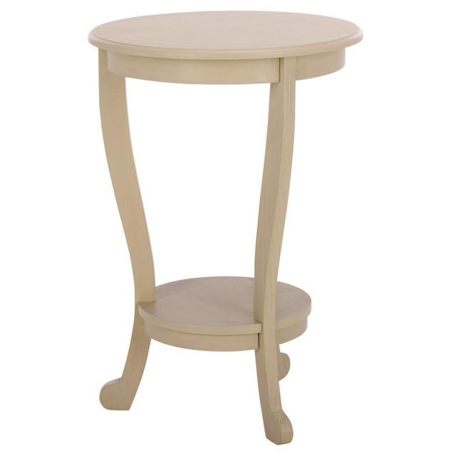 Wood Mary Pedestal Table in Sand For Sale - Image 7 of 8