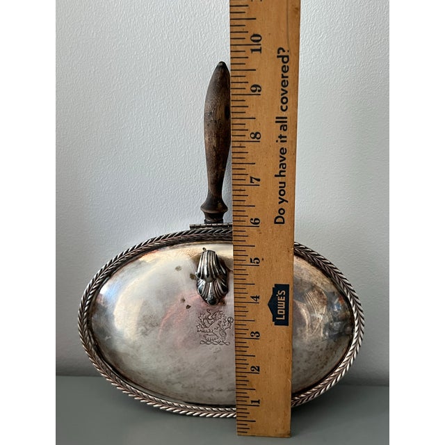 Metal Silver Plate Silent Butler or Crumb Catcher For Sale - Image 7 of 8