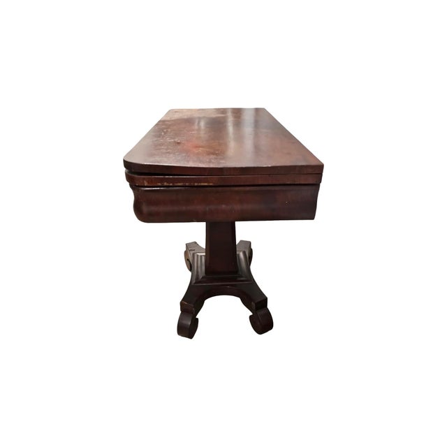 Antique 19th Century Empire Mahogany Flip-Top Card / Games Table For Sale - Image 9 of 12