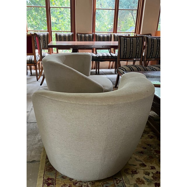 Nautilus Swivel Chairs, C. 1980's- Set of 2 For Sale - Image 4 of 16