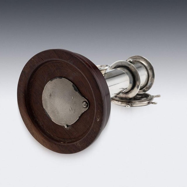 Metal Vintage English Silver Captains Wheel Cigar Cutter, 1929 For Sale - Image 7 of 17