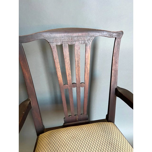 English 18th Century British Mahogany Armchair For Sale - Image 3 of 8