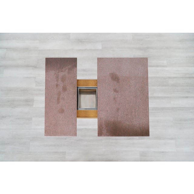 Vintage Italian Adjustable Maple and Granite Coffee Table by Giovanni Offredi for Saporiti For Sale - Image 9 of 13