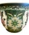 Rose Vintage Chinese Chinoiserie Hand Painted Famille Rose Cachepot / Cache Pot / Jardinere/ Fishbowl Planter With Peacock Motif and Moriage Beading For Sale - Image 8 of 11