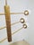 Mid-Century Brass Chandelier with 6 Opaline Spheres, Italy, 1960s For Sale - Image 4 of 14
