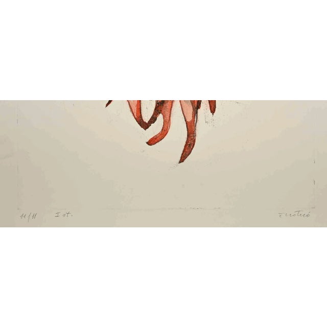 Still Life with Red Peppers is an Etching realized by Enotrio Pugliese in the 1960s. Hand-signed by the artist on the...