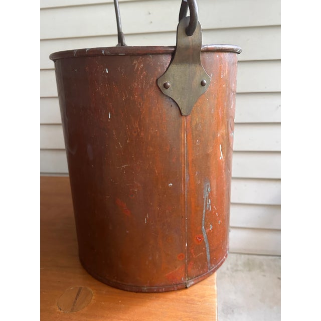 Very Large Primitive Style Copper Bucket For Sale In New York - Image 6 of 8