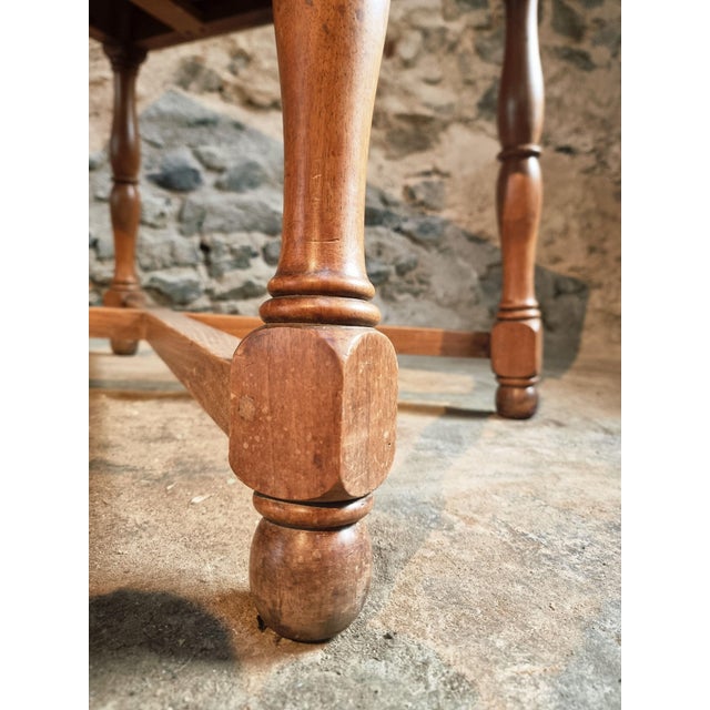 French Walnut Writing Table with Drawer, 1920s-1930s For Sale - Image 16 of 17