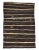 Vintage Striped Brown Kilim Rug-6'2'x9" For Sale